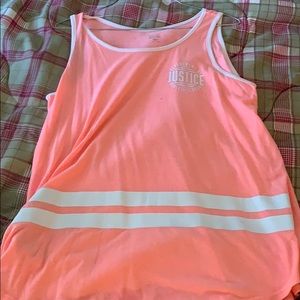 justice coral tank top